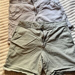 Old Navy Flat Front Shorts Gray and Tan